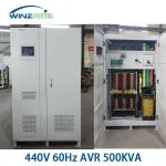 مثبت جهد ثلاثي الطور 440V 60Hz (منظم جهد أوتوماتيكي) – مصمم لتثبيت الطاقة الصناعية في المكسيك وكولومبيا