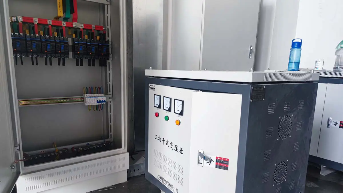 100KVA three phase dry type isolation transformer installed at the project site
