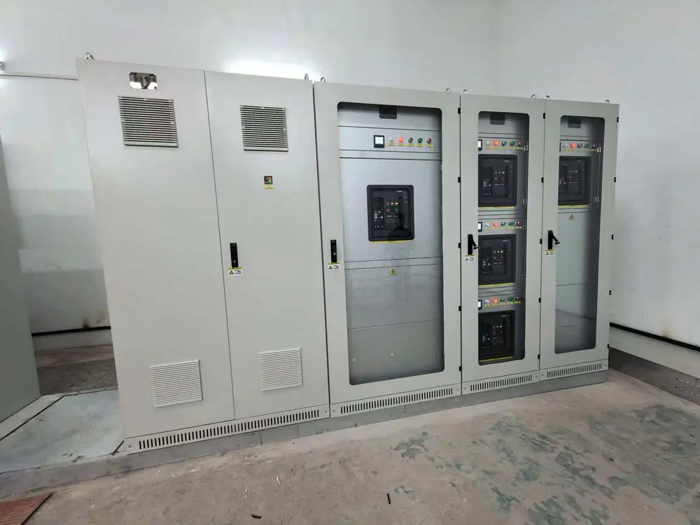 Completed transformer cabinet installation at semiconductor manufacturing facility