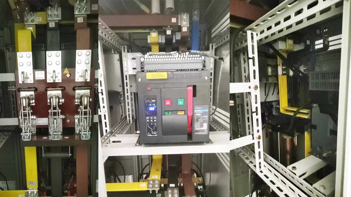Busbar and cable connection completed