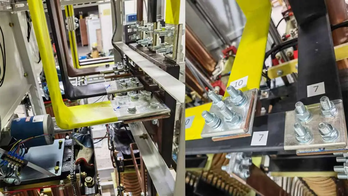 European standard busbar inside the stabilizer