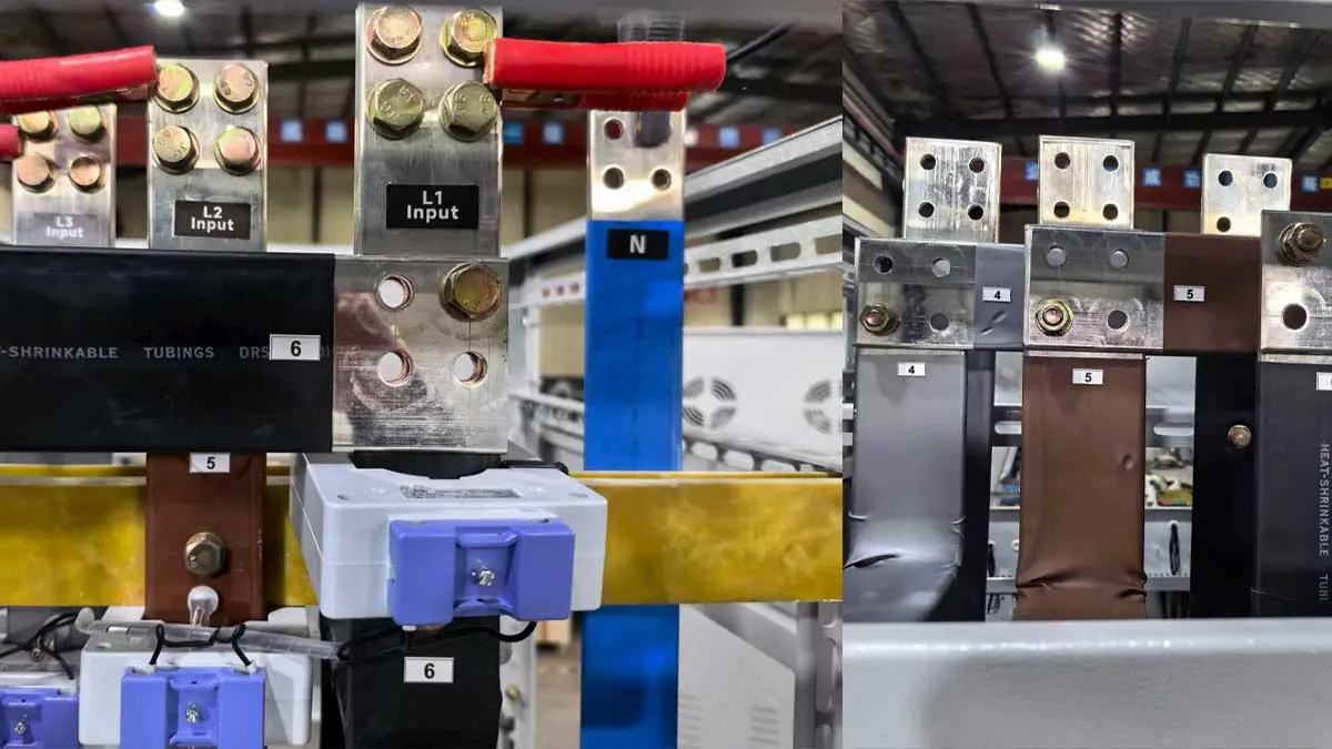 Internal copper busbar structure of 1000KVA voltage stabilizer