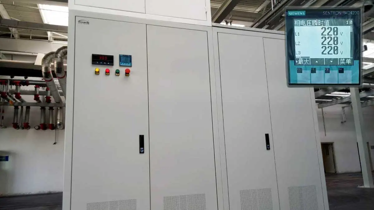 Power-on commissioning of the 1200KVA voltage stabilizer system