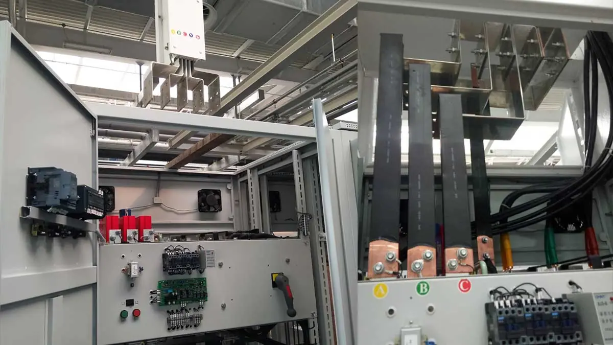 Customized copper busbar connection for factory power integration
