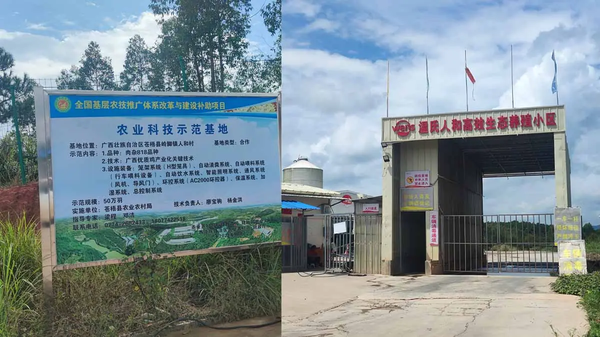 Wens Group ecological poultry farm site entrance