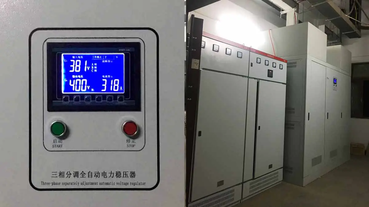 690V voltage stabilizer installation output voltage display