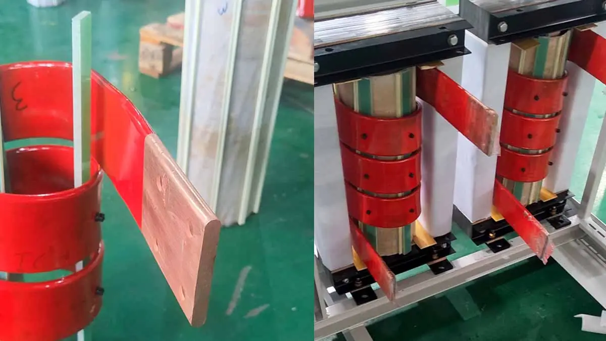 Copper busbar and winding assembly