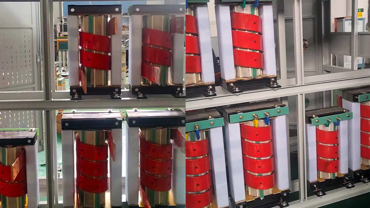 Transformer assembly before and after comparison