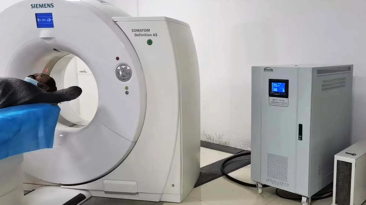 Siemens 16-slice CT with 100kVA Winzele voltage stabilizer