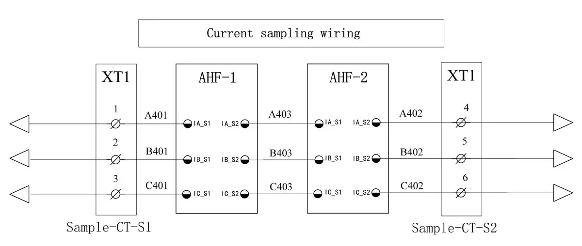 Dual-unit parallel AHF CT wiring diagram