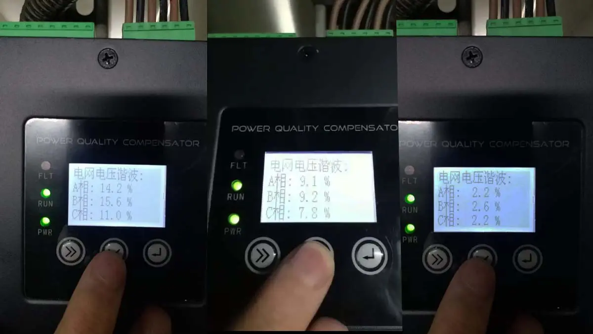 Staged voltage harmonic THDu commissioning result