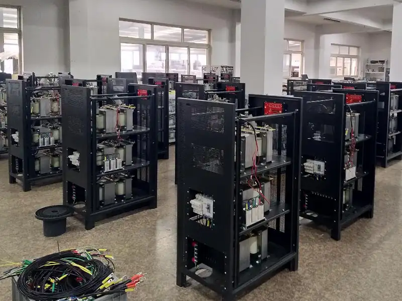 SCR static voltage stabilizer transformer cabinet assembly