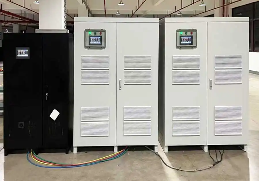 Frequency conversion examples for industrial equipment testing