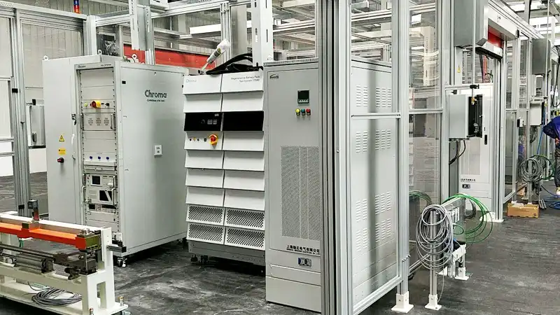 Energy consumption testing with adjustable frequency power supply