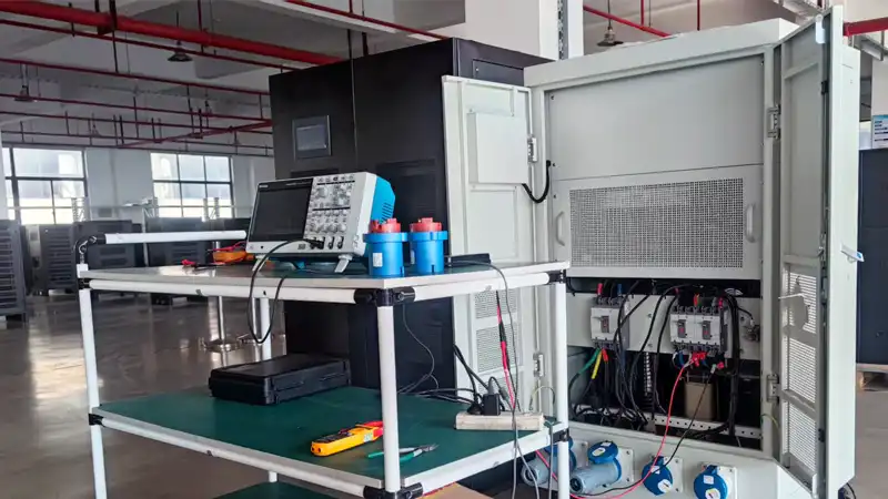 Export equipment frequency conversion and grid simulation testing