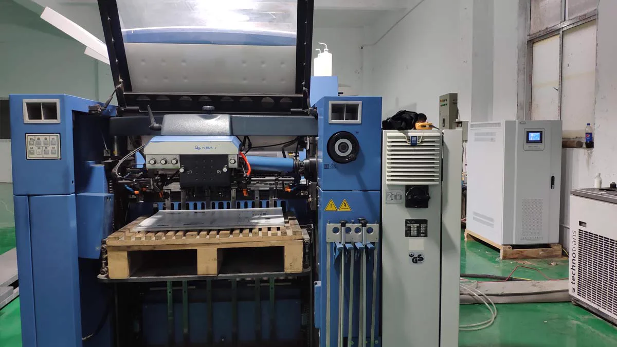 Koenig & Bauer offset printing machine voltage stabilizer installation