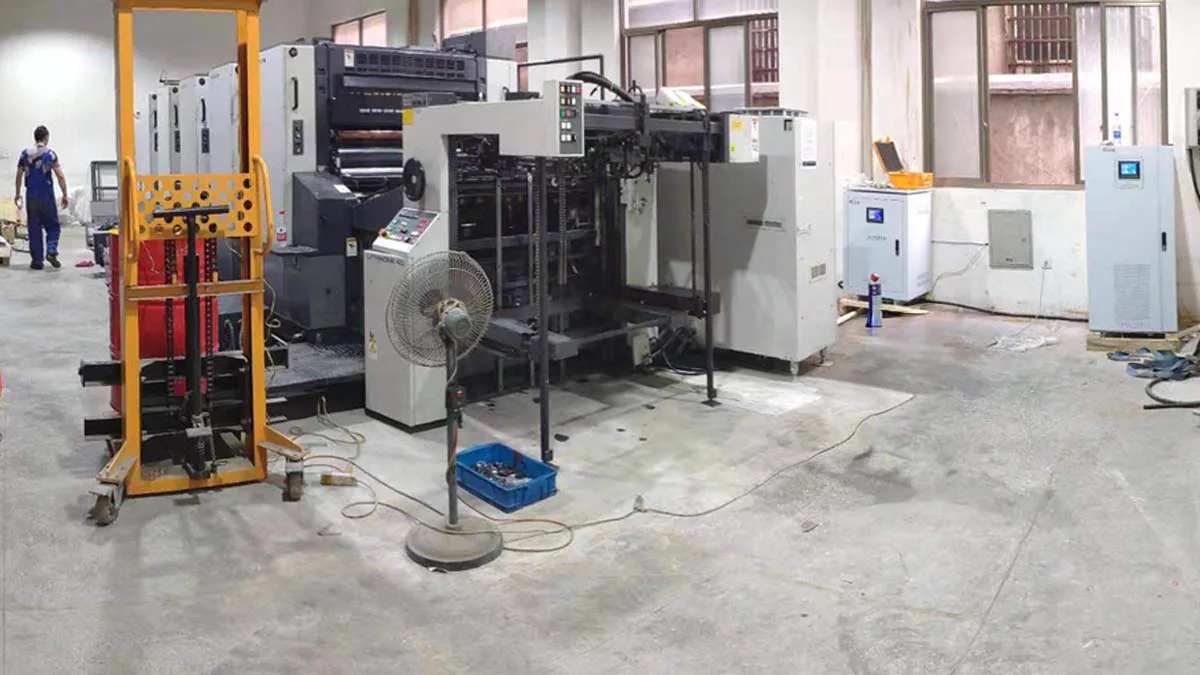 Komori offset printing machine voltage stabilizer installation case