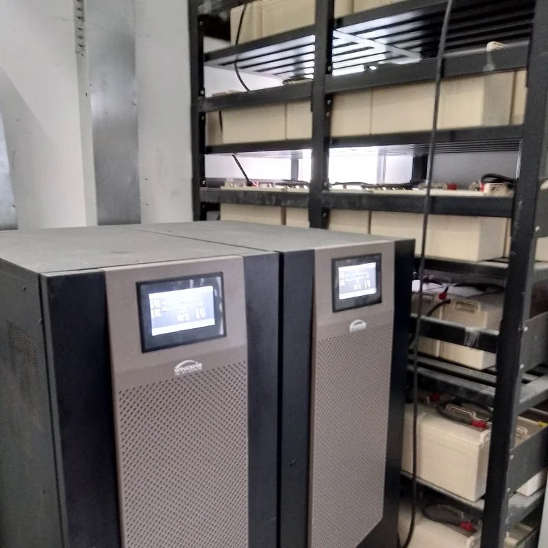 Two online UPS cabinets installed at a customer site