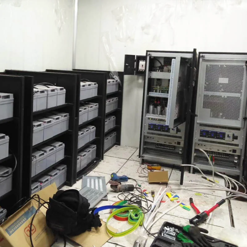 UPS and battery-system wiring during site installation