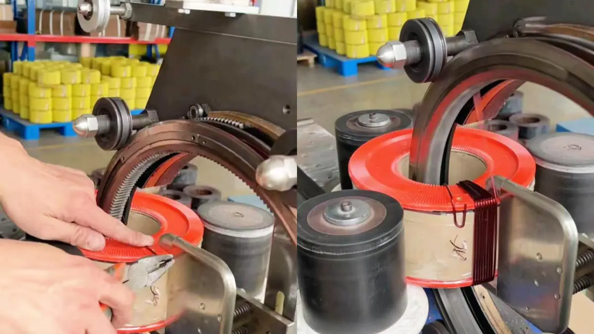 Automatic winding process of VARIAC toroidal regulating coil