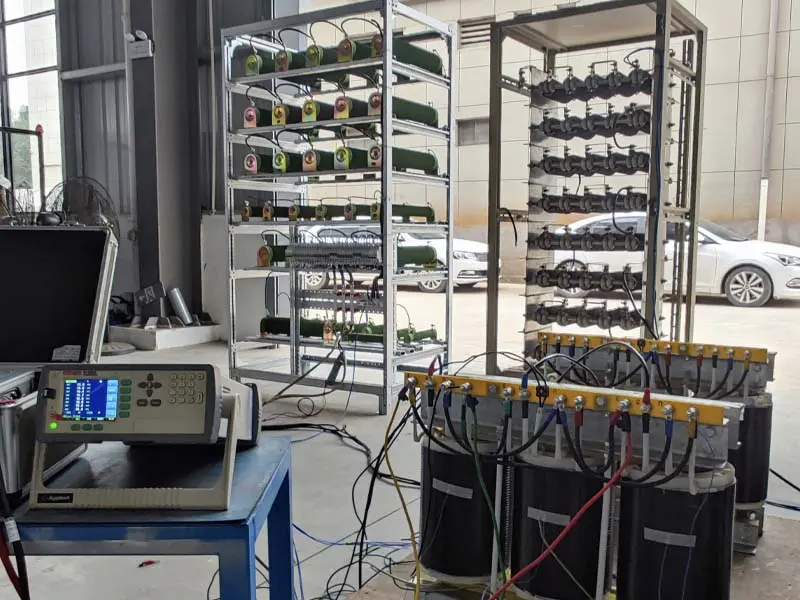 Transformer temperature rise test for thermal performance verification